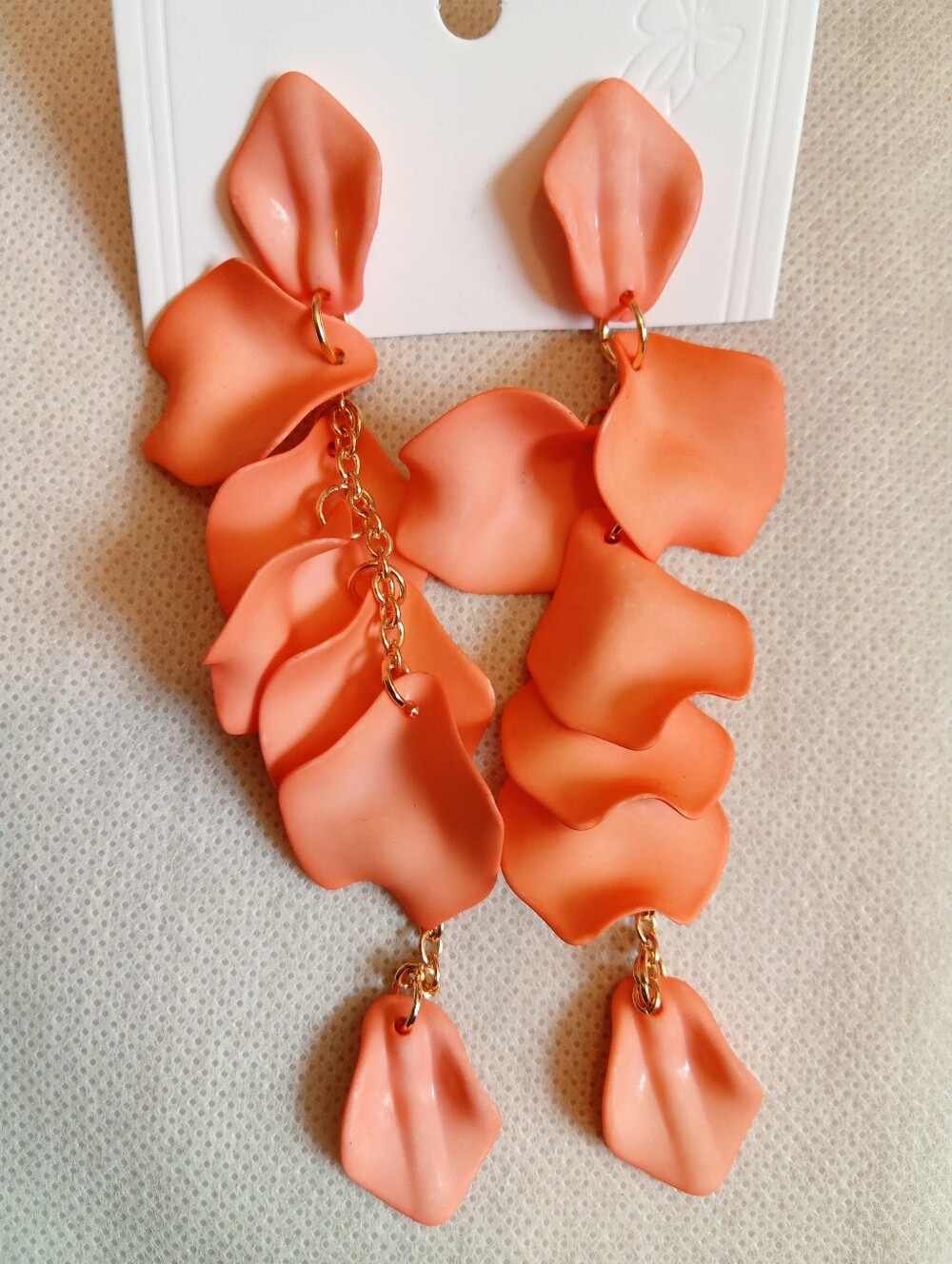 Coral Petal Drop Earrings - Women Jewelry
